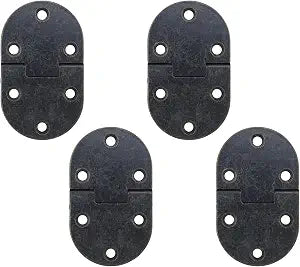 Drop Leaf Table Hinges, 2.56 x 1.5 Inch, Vintage Black Iron, 2Pcs