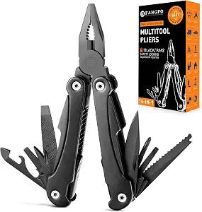 14 IN 1 Multitool Pliers with Pocket Clip, Portable Pocket Knife Camping Tool - Needle Nose Pliers, Replaceable Wire Cutters, Screwdrivers & Saw, Ideal Multitool Gifts for Men, Dad, Husband