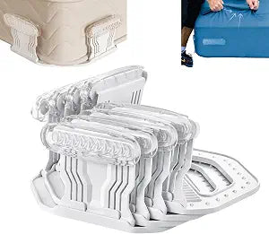 Bed Sheet Holders for Corners, New Upgrade Foldable Fitted Sheet Holders Heavy Duty Sheet Locks Mattress Sheet Fasteners, 4Pcs Sheet Clips Fits Mattress for All Mattress Sizes