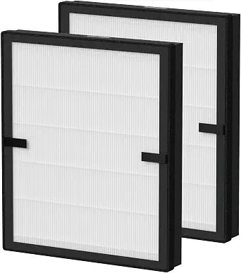 E-200 True HEPA Filter Replacement Compatible with Lunino E-200 Air Cleaner Purifier, 3-in-1 Filtration System with Activated Carbon Filter, 2 Pack White