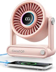 Gaiatop Portable Quiet Desk Fan, 6000mAh Max 18H Rechargeable Battery Fan