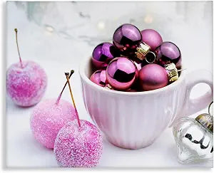 Stupell Industries Glimmering Pink Christmas, 16 x 20 Inch Canvas Wall Art