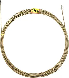 50ft / 15m Electrical Spring Wire Threader Fish Tape Fastener Cable Wire Puller Tool Upgraded 4 Cores Leader Hole Electrician Threading Device