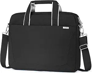 BAFFINA 17 17.3 Inch Laptop Shoulder Bag for Men Women,Waterproof Computer Carrying Case Messenger Bag with Strap for 17"-18" HP Dell,Laptop Briefcase for Office business Travel College School,Black