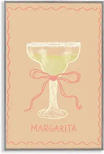 Margarita with Ribbon Cocktail, 12 x 18 Inch Framed Gicle Print