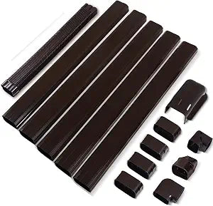 LyPrem 10ft Mini Split Line Set Cover 3" PVC for AC & Heat Pump Brown