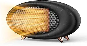 Space Heater, Portable Desk Heater 600W for Home Office, Black