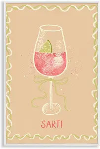 Sarti Drink Ribbon Cocktail, 12 x 18 Inch Framed Gicle Print