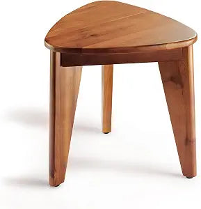HOLANA 12" Wooden Corner Shower Foot Rest for Bathroom, Compact, Durable