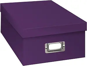 Pioneer B-1 Photo / Video Storage Box - Holds over 1,100 Photos up to 4x6" or 10 VHS Videos, Solid Color: Bright Purple.