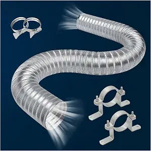 Pellet Stove Pipe Vent Kit,Fresh Outside Air Intake with 2 Pack Vent Wall Kit,2"X60"Aluminum Stove Exhaust Through Wall Pipe Kit (2 inch)