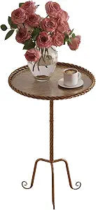 2PC Brass Drink Table,Martini Side Table for Living Room,Corners