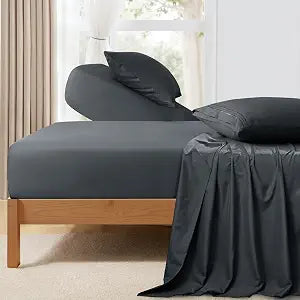 Horbaunal Dark Grey Split Head King Sheet Set - 4 Pieces