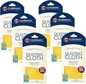 Guardsman Wood Furniture Dusting Cloths - 1 Pre-Treated Cloth - Captures 2X The Dust of a Regular Cloth, Specially Treated, No Sprays or Odors - 462100, Pack of 6