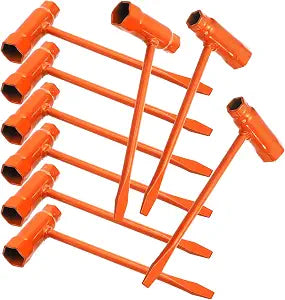 Okllen 9 Pack Chainsaw Scrench, T-Wrench Spanner Tool 13 by 19 mm (1/2x3/4inch), Combination Screwdriver and Wrench Adjustment Tool for Saws Chains Nuts Spark Plug, Orange
