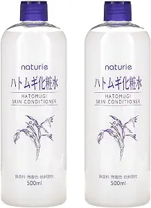 Naturie Adlay (Hatomugi) Skin Conditioner Lotion Toner 500ml Coix Seed Extract 2pack Bundle