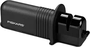 Fiskars Axe & Knife Blade Sharpener, Outdoor Tool for Safe Blade Sharpening
