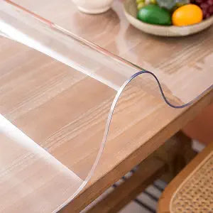 Clear Table Cover Protector, 18 x 54 Inch Clear Desk Mat, 1.5mm Thick Plastic Table Cover, Transparent Desk Cover, Desk Protector Mat for Desktop, Writing Desk