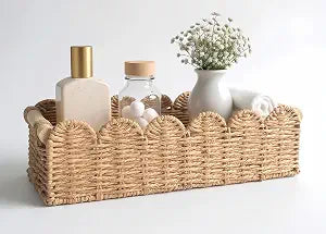 Toilet Paper Storage Basket for the Top of the Toilet Tank A Decorative and Functional Organizer Toilet Basket Tank Topper, Ideal for Bathrooms, Living Rooms, or Bedroom Countertops