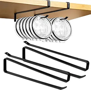 Tumbler Lid Organizer, 2 Pack for Yeti Lid Organizer, Space Saving Water Bottle Lid Holders, Tumbler Lid Holder Up to 12 Lids, Cup Lid Organizers for Kitchen Under Cabinet Storage