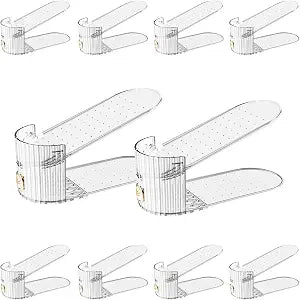 Adjustable Shoe Slot Organizer for Closet Space Saver(10-Pack)