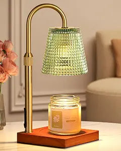Green Candle Warmer Lamp with Timer, House Warming Gifts New Home Decor