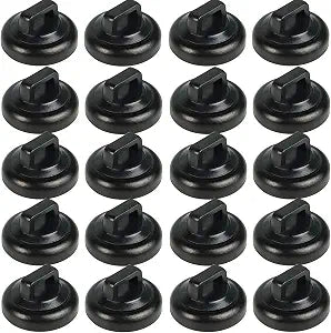 Magnetic Cable Zip Tie Mounts Clips Multipurpose Zip Ties Mount Base Holder Black Wire Cable Holder Mount Wire Clips Management for Home Office Marine Electrical Wiring (Black, 20 Piece)