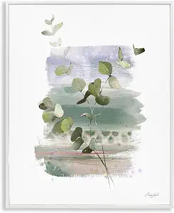 Eucalyptus Herb Botanical Still Life, 11 x 14 Inch Framed Gicle Print