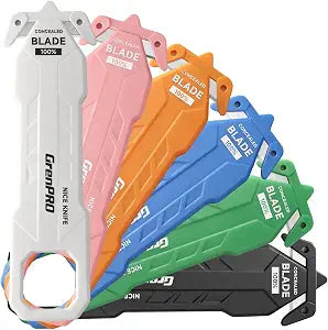 GRENPRO 6-Pack Safety Box Cutter & Letter Opener, Box Package Opener Knife
