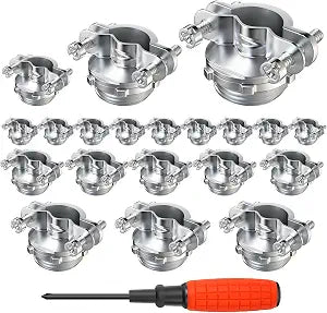 20PCS 1/2" 3/4" 1" Cable Connectors, Zinc Alloy Electrical Box Wire Clamp for Protect Cables