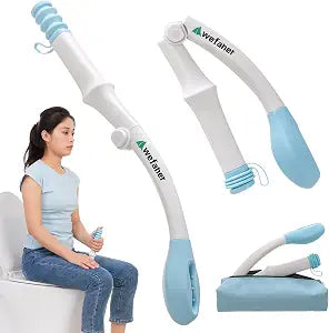 Wefaner Foldable Toilet Aid, 15.6 Long Comfort Wipe Wand