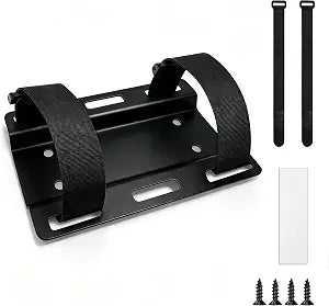 Under-Desk Laptop Charger Holder, Metal Power Brick Mount, 1 Pack