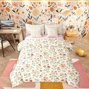 Erosebridal Cute Flower 7 Pieces Bedding Set Twin Size