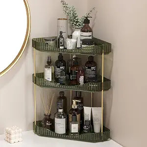 Lifewit 3 Tier Corner Bathroom Counter Organizers and Storage, Green