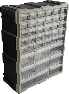 Stalwart 39-Drawer Plastic Small Parts Organizer, Black