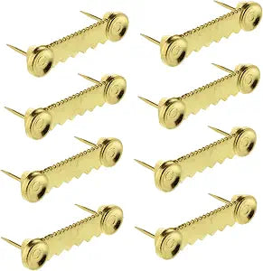 8pc Sawtooth Picture Hangers - Steel Picture Hanging Solutions Nail Less Push Pin Style, for Hanging Clock Paintings Artwork Frame Hooks Made in Taiwan