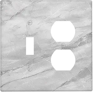Outlet Covers Gray Marble Pattern 1 Toggle 1 Duplex Switch Plate Covers Electrical Light Switch Cover Plate Decorative Wall Plate Socket Cover for Home Farmhouse Decor
