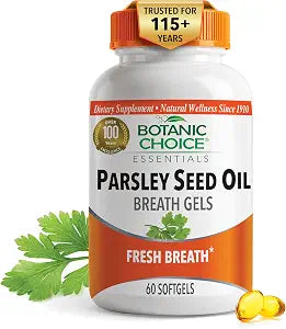 Botanic Choice Parsley Seed Oil 60 Softgels Fresh Breath Odor Neutralizer
