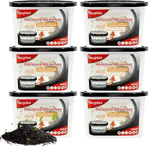 Vacplus 10.5 OZ Moisture Absorber, Odor Remover, Activated Charcoal