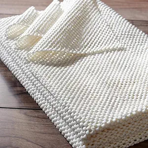 nuLOOM Beau White Solid Power Loomed Area Rug Pad, Oval 4' x 6'