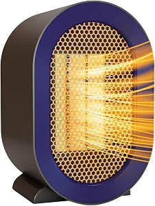 Portable Electric Space Heater - Matte Purple PTC Ceramic Heater with Thermostat for Quick Heating | Ideal for Quiet and Safe Use in Desks, Bedrooms, and Small Spaces