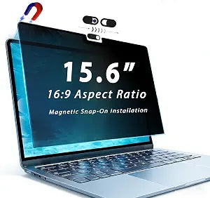 15.6 Inch 16:9 Laptop Privacy Screen, Magnetic Privacy Filter, Removable Anti-Spy Screen Protector, Universal Computer Privacy Shield for 15.6" Laptops, Compatible with Dell, HP, Lenovo, Asus (Universal 15.6 (16:9) 13.58 7.68)
