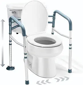 Toilet Safety Rails for Seniors Adjustable Detachable Fits Most Toilets