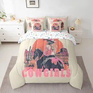 Feelyou Boys Girls Cowgirl Bed in A Bag Full Size