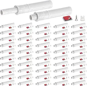 Lounsweer 50 Pack Magnetic Push Latches for Cabinets, White Short