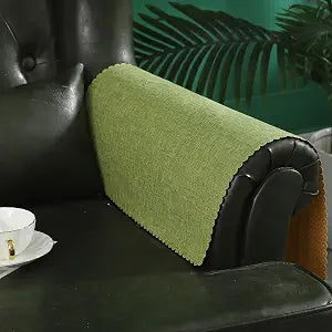 Sofa Arm Cover,Non Slip Couch Arm Cover Washable Recliner Chair Armrest Covers Protectors Set of 2 Wavy Border Armrest Covers for Sofa (18" x24", Green)