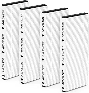 4 Pack FV10VE1 Air Filter Replacement Compatible with Panasonic Energy Recovery Ventilator FV10VE1, FV-10VE1, FV10VEC1, FV-10VEC1, FV10VEC2