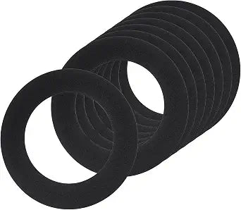 uxcell 8Pack Goof Rings for 3" Recessed Lights, 3.2" ID 4.9" OD Steel Flat Goof Trim Ring Can Light Cover Plate Flush Mount Can Converter for Ceiling Wall Hole Decorative, Matte Black
