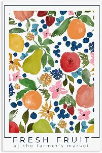 Stupell Industries Fresh Fruit Market Pattern, 16 x 24 Inch Canvas Wall Art