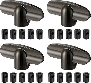 4 Pack Universal Tee Crank Casement Window Handles, Satin Bronze